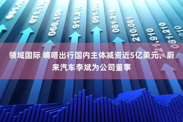 领域国际 嘀嗒出行国内主体减资近5亿美元，蔚来汽车李斌为公司董事