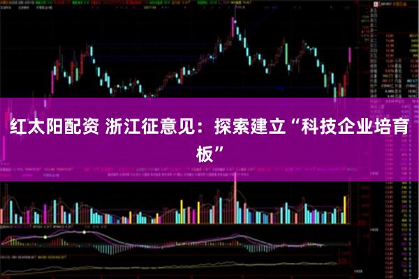 红太阳配资 浙江征意见：探索建立“科技企业培育板”