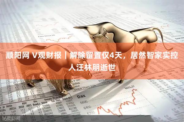 顺阳网 V观财报｜解除留置仅4天，居然智家实控人汪林朋逝世