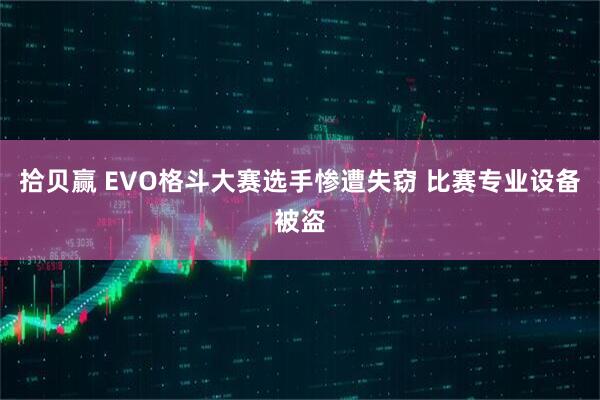 拾贝赢 EVO格斗大赛选手惨遭失窃 比赛专业设备被盗