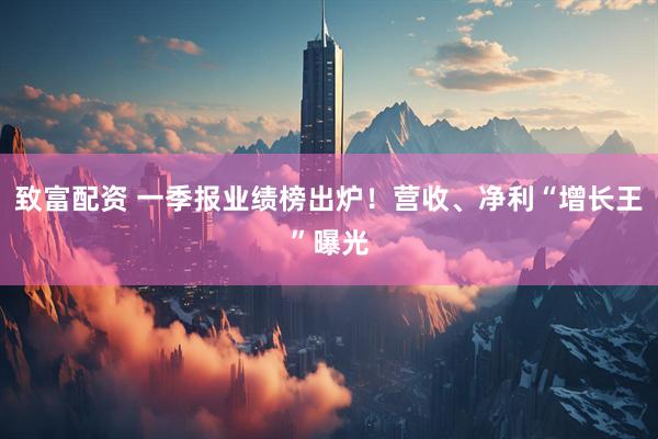 致富配资 一季报业绩榜出炉！营收、净利“增长王”曝光