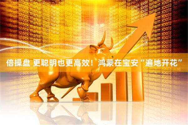 倍操盘 更聪明也更高效！鸿蒙在宝安“遍地开花”